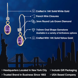 Earrings in 14K Two Tone Gold