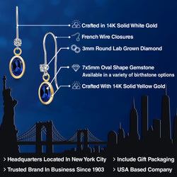 Earrings in 14K Two Tone Gold