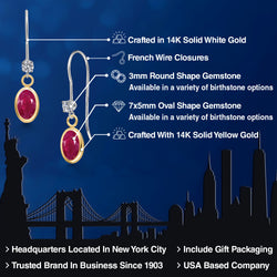 Earrings in 14K Two Tone Gold