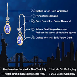 Earrings in 14K Two Tone Gold