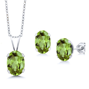 Pendant Earrings Set in 925 Sterling Silver