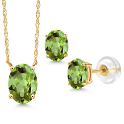 Pendant Earrings Set in 14K Yellow Gold