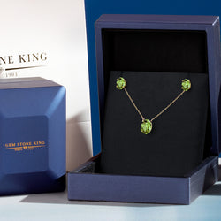 Pendant Earrings Set in 14K Yellow Gold