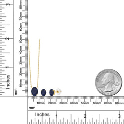 Pendant Earrings Set in 14K Yellow Gold