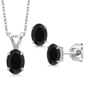 Pendant Earrings Set in 925 Sterling Silver