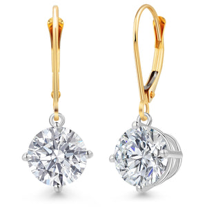 Earrings in 14K Two Tone Gold