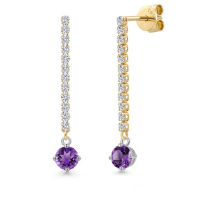 Earrings in 14K Two Tone Gold