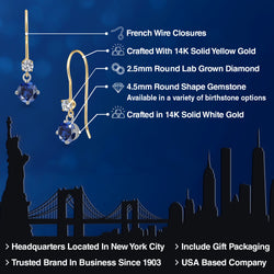 Earrings in 14K Two Tone Gold