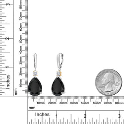 Earrings in 925 Sterling Silver and 10K Yellow Gold