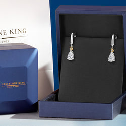 Earrings in 925 Sterling Silver and 10K Yellow Gold