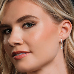 Earrings in 925 Sterling Silver and 10K Yellow Gold