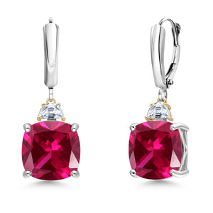 Earrings in 925 Sterling Silver and 10K Yellow Gold