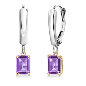 Earrings in 925 Sterling Silver and 10K Yellow Gold