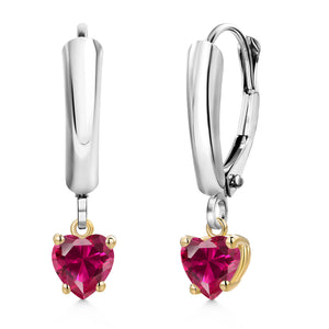 Earrings in 925 Sterling Silver and 10K Yellow Gold