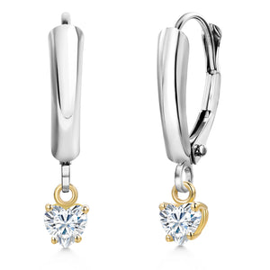 Earrings in 925 Sterling Silver and 10K Yellow Gold