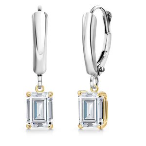 Earrings in 925 Sterling Silver and 10K Yellow Gold