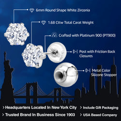 Earrings in Platinum