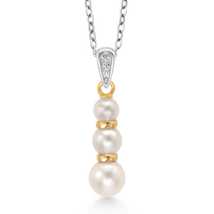 Pendant in 925 Sterling Silver and 10K Yellow Gold