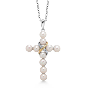Pendant in 925 Sterling Silver and 10K Yellow Gold