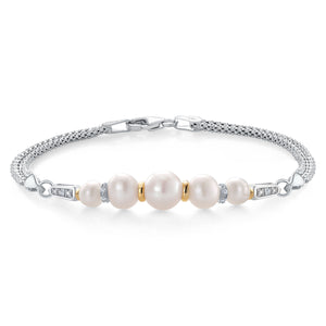 Bracelet in 925 Sterling Silver and 10K Yellow Gold