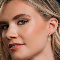 Earrings in 925 Sterling Silver and 10K Yellow Gold