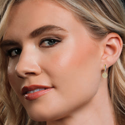 Earrings in 925 Sterling Silver and 10K Yellow Gold