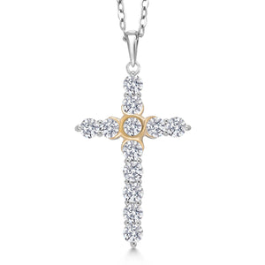 Pendant in 925 Sterling Silver and 10K Yellow Gold