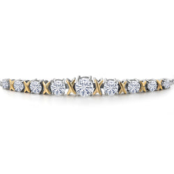 Bracelet in 925 Sterling Silver and 10K Yellow Gold