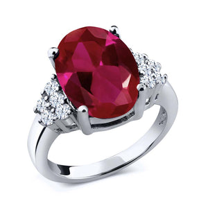 Created Ruby - July_5_Ring in 925 Sterling Silver