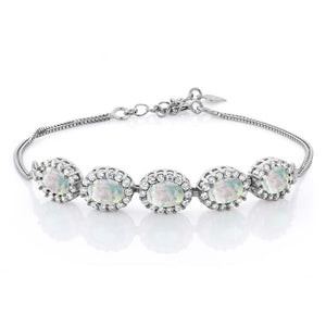 Opal - October_Bracelet in 925 Sterling Silver