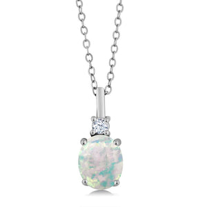 White_Pendant in 925 Sterling Silver