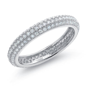Near Colorless (GH)_Ring in 925 Sterling Silver