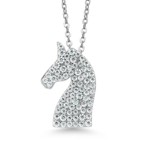 Moissanite_Pendant in 925 Sterling Silver