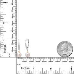 Earrings in 925 Sterling Silver and 14K Yellow Gold