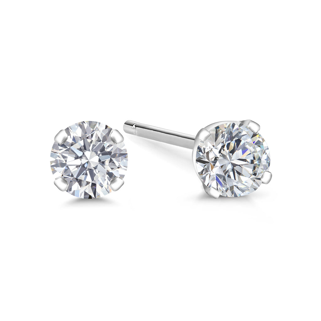 0.20 Carats - Not IGI Certified_14K White Gold_Earrings in 14K White Gold