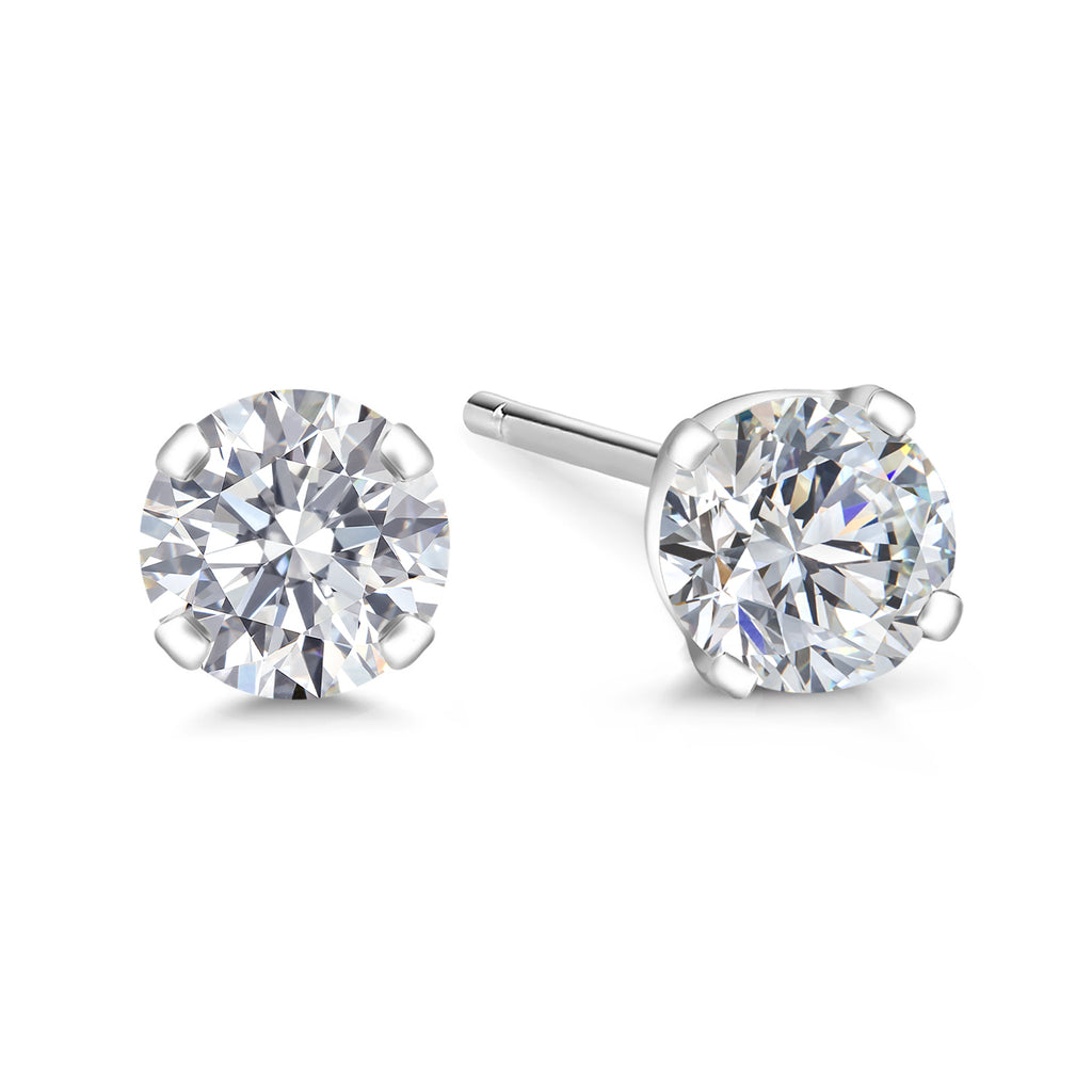 0.33 Carats - Not IGI Certified_14K White Gold_Earrings in 14K White Gold