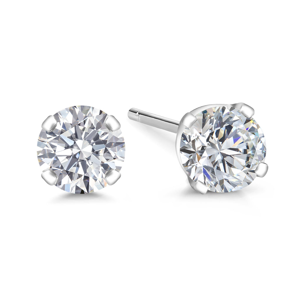 0.40 Carats - Not IGI Certified_14K White Gold_Earrings in 14K White Gold