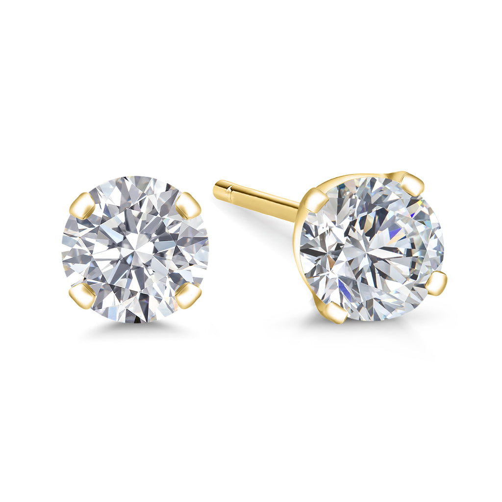 0.40 Carats - Not IGI Certified_14K Yellow Gold_Earrings in 14K Yellow Gold