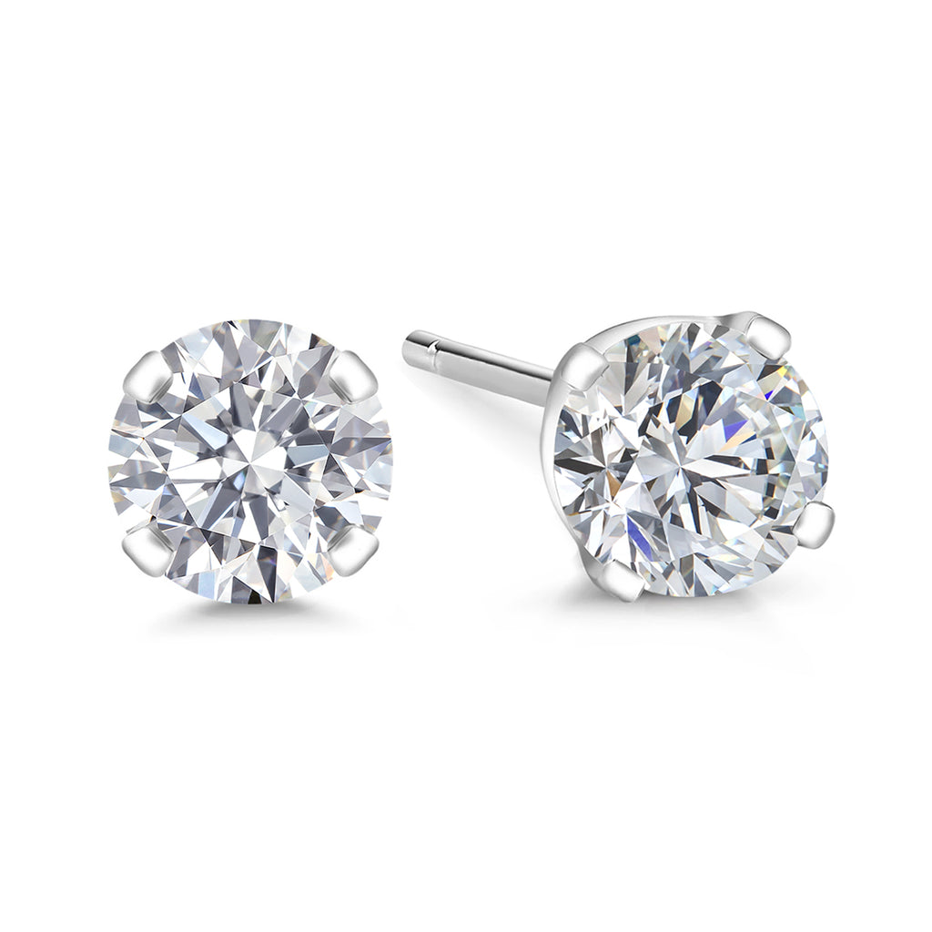 0.50 Carats - Not IGI Certified_14K White Gold_Earrings in 14K White Gold
