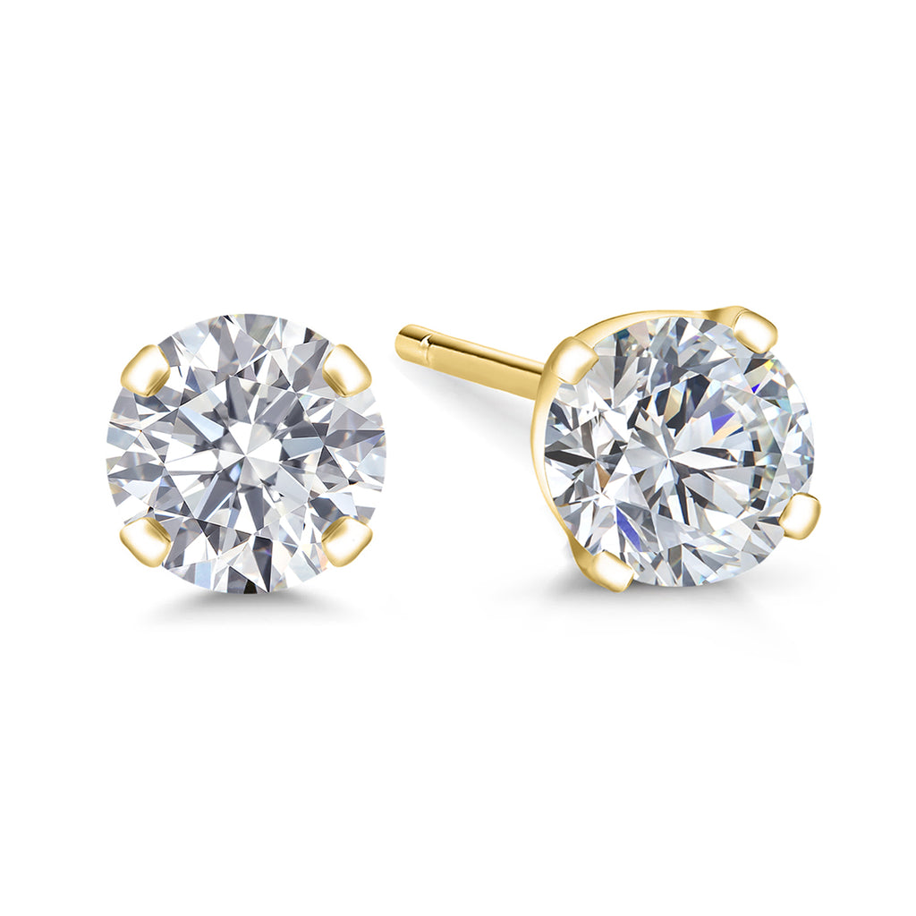 0.50 Carats - Not IGI Certified_14K Yellow Gold_Earrings in 14K Yellow Gold