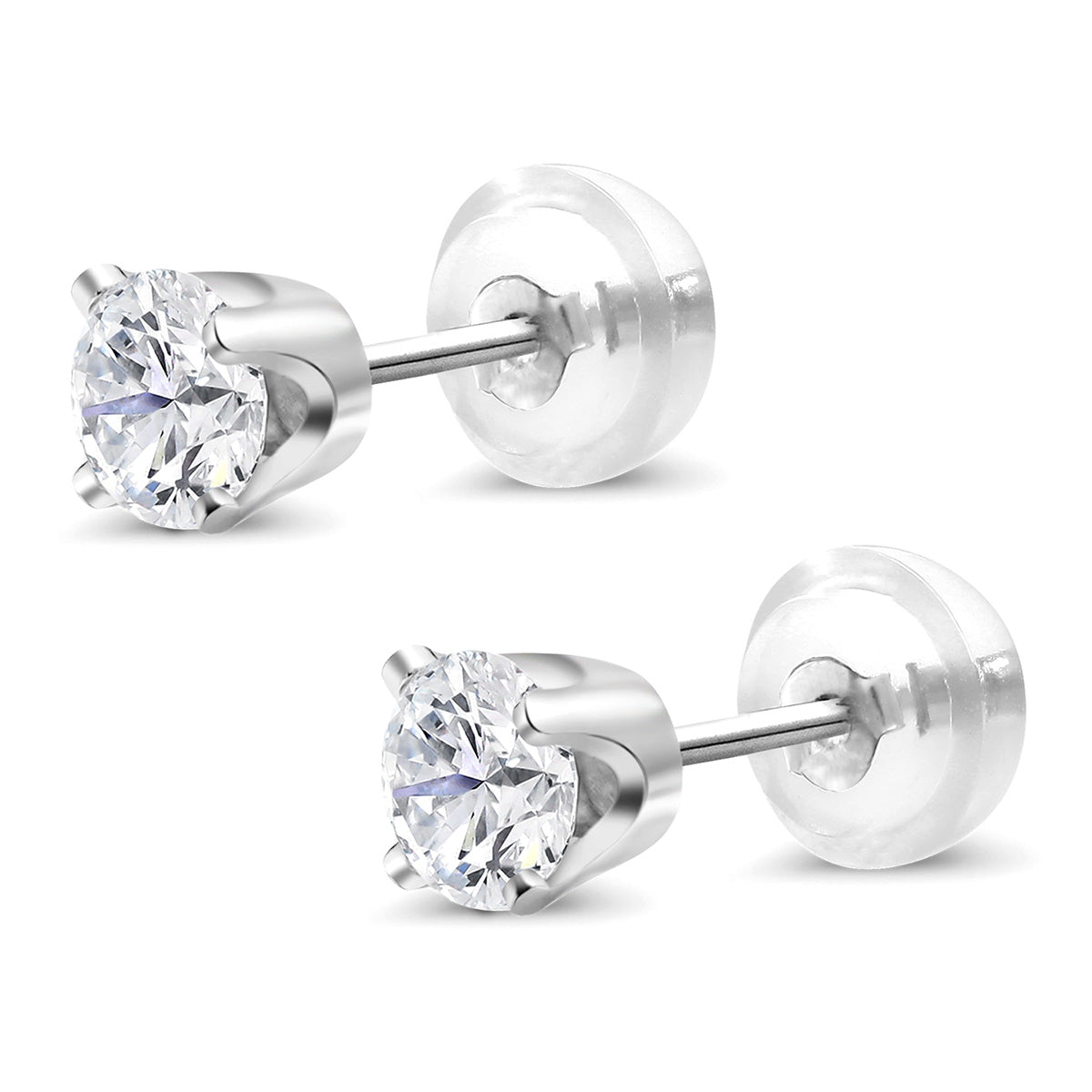 1.50 Cttw 14K White Gold IGI Certified Lab Grown Diamond Stud Earrings | Gold Earrings For Women Men | E-F Color | VS1 Clarity