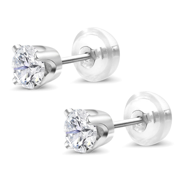 1.50 Cttw 14K White Gold IGI Certified Lab Grown Diamond Stud Earrings | Gold Earrings For Women Men | E-F Color | VS1 Clarity