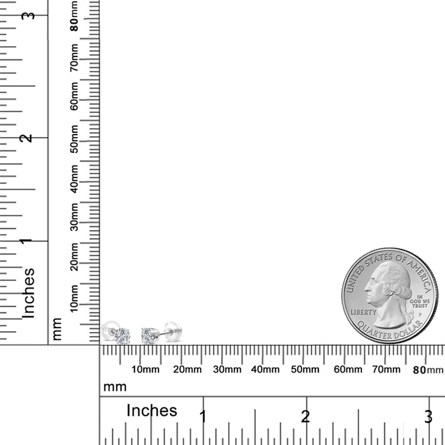 Earrings in 14K White Gold