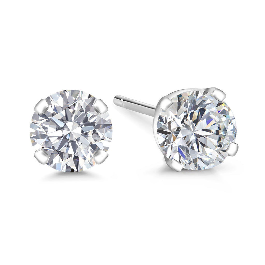 0.60 Carats - Not IGI Certified_14K White Gold_Earrings in 14K White Gold