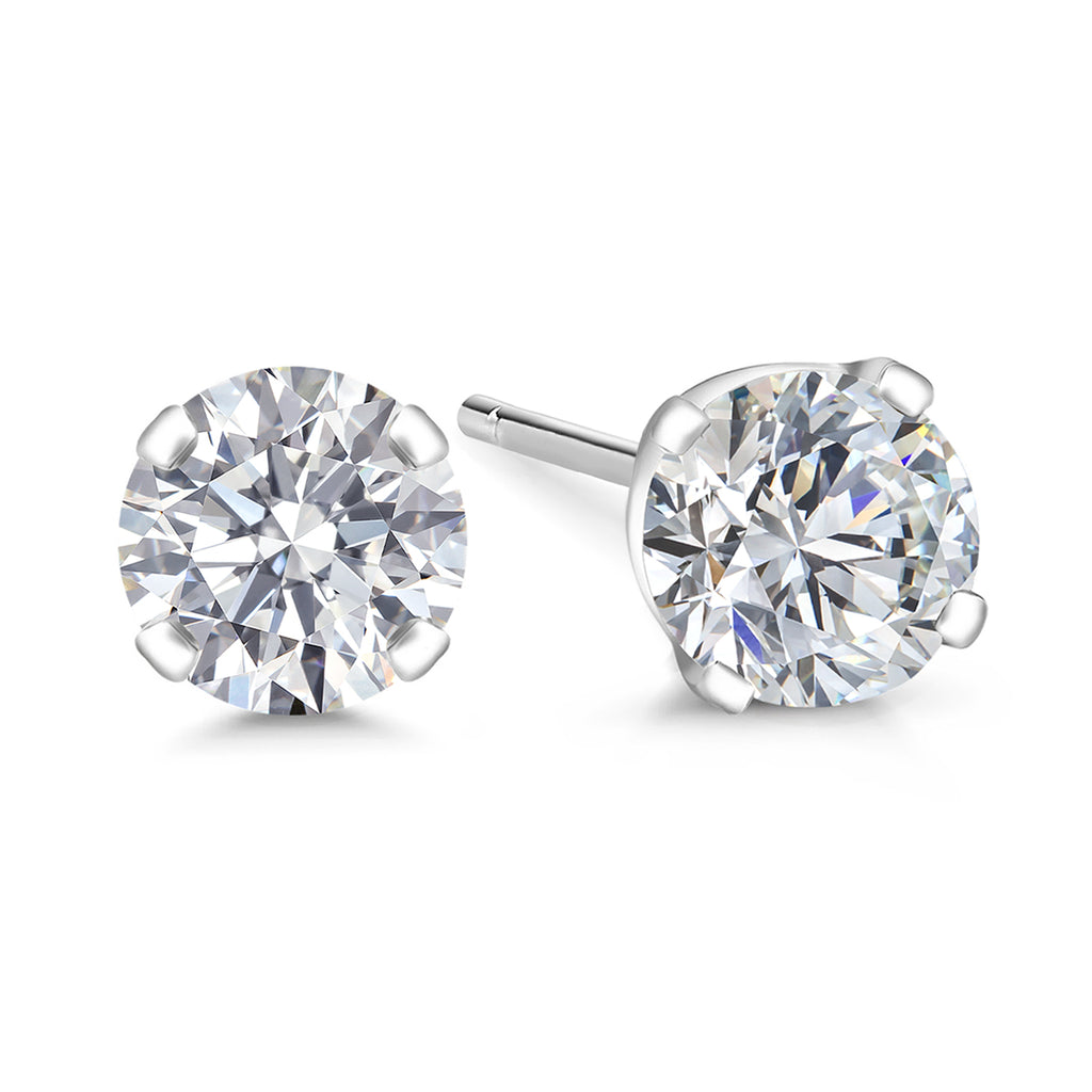 0.70 Carats - Not IGI Certified_14K White Gold_Earrings in 14K White Gold