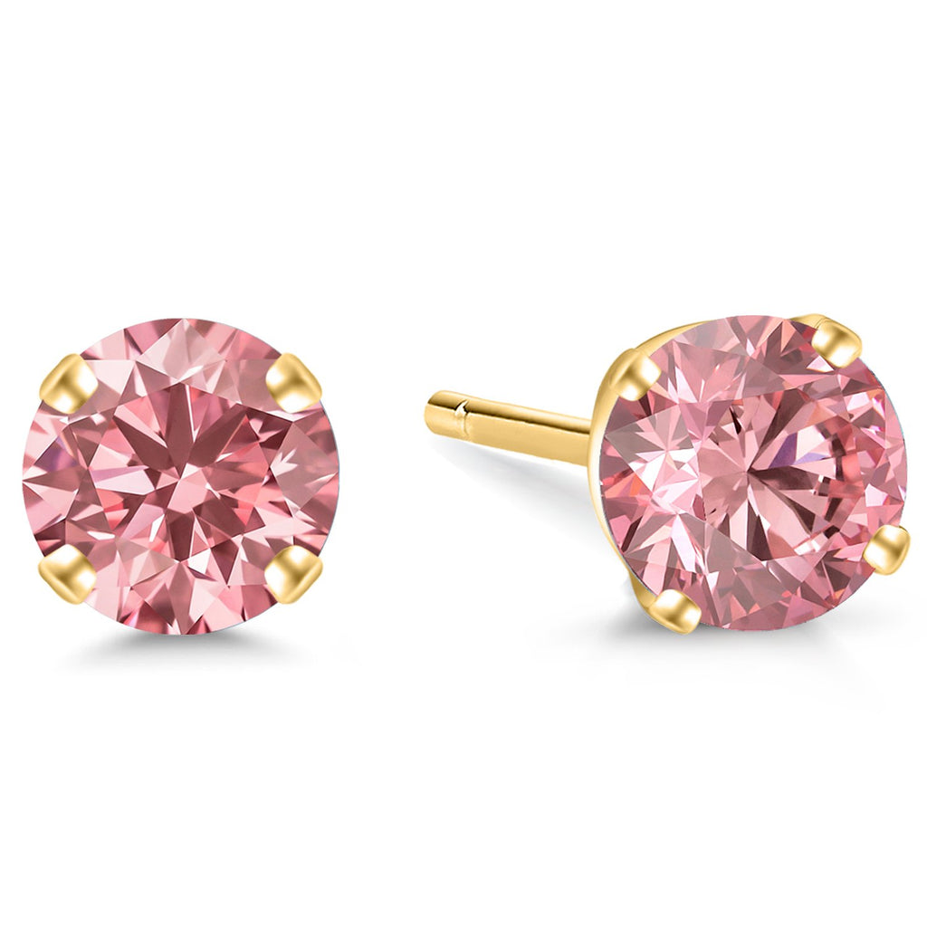 0.50 Carats_Yellow Gold_Earrings in Yellow Gold