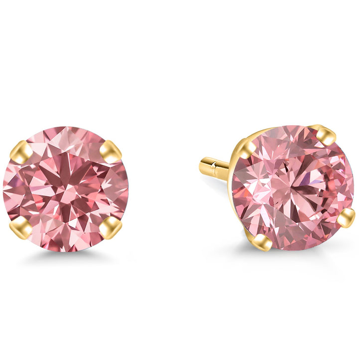 1.00 Carats_Yellow Gold_Earrings in Yellow Gold