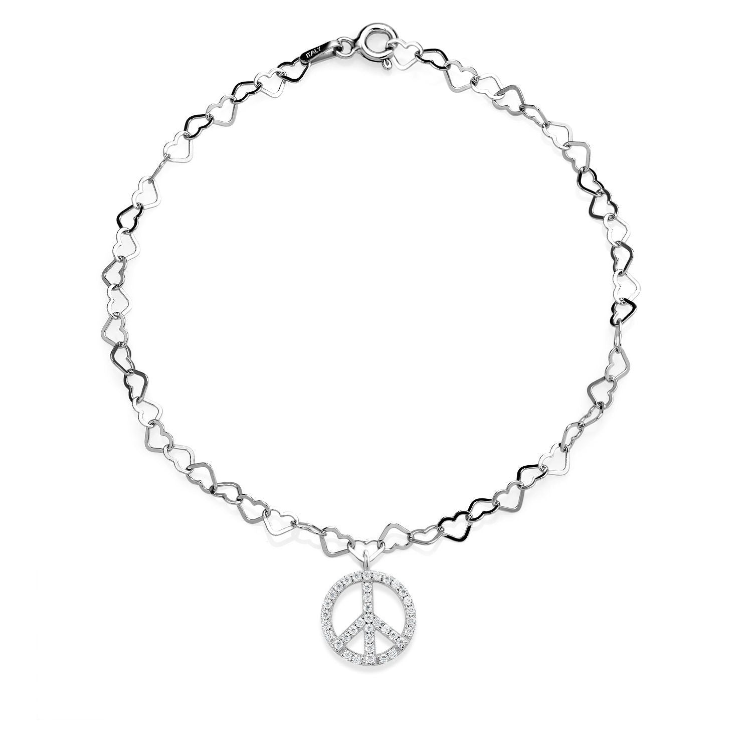 Moissanite - April_Bracelet in 925 Sterling Silver and 10K Yellow Gold