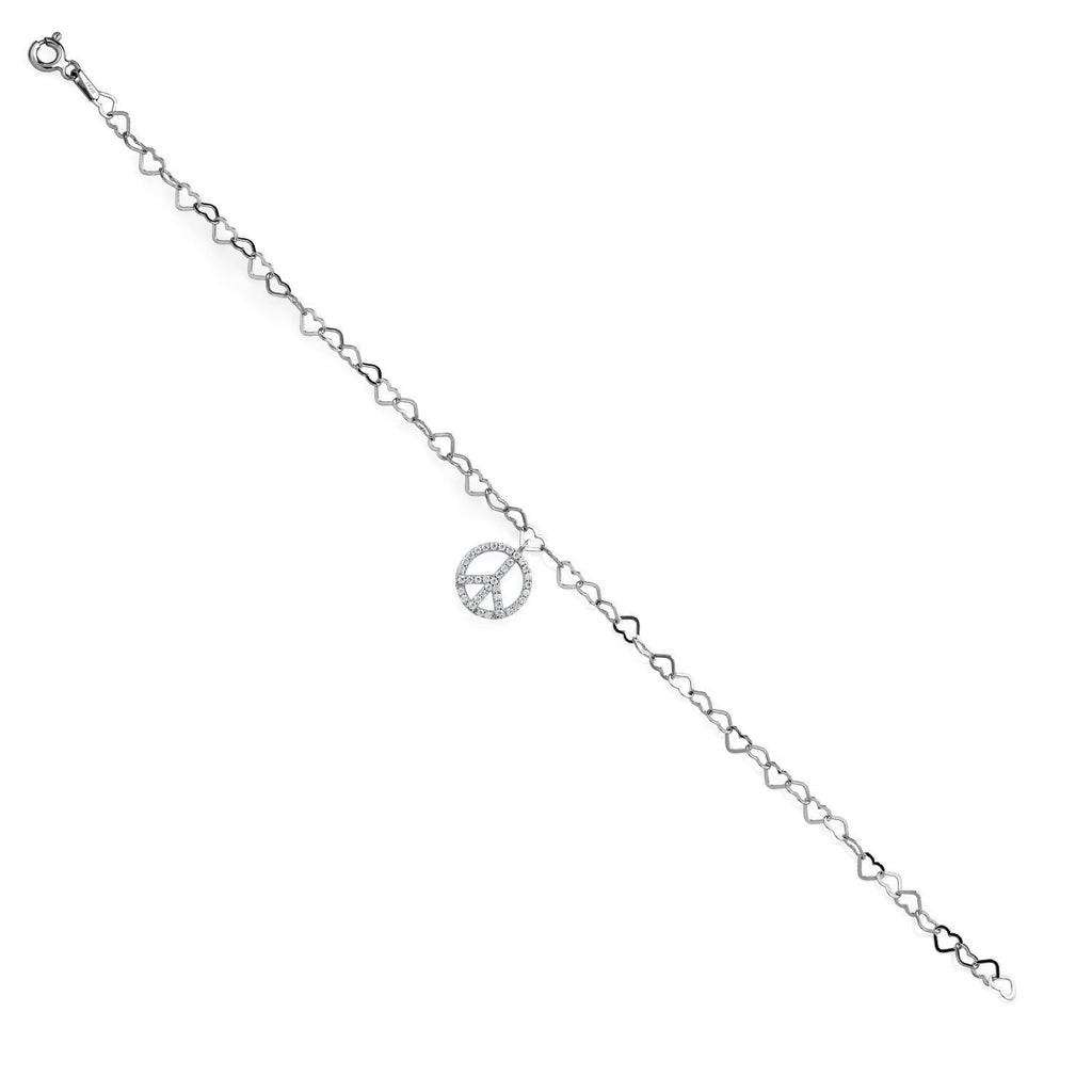 Moissanite - April_Bracelet in 925 Sterling Silver and 10K Yellow Gold