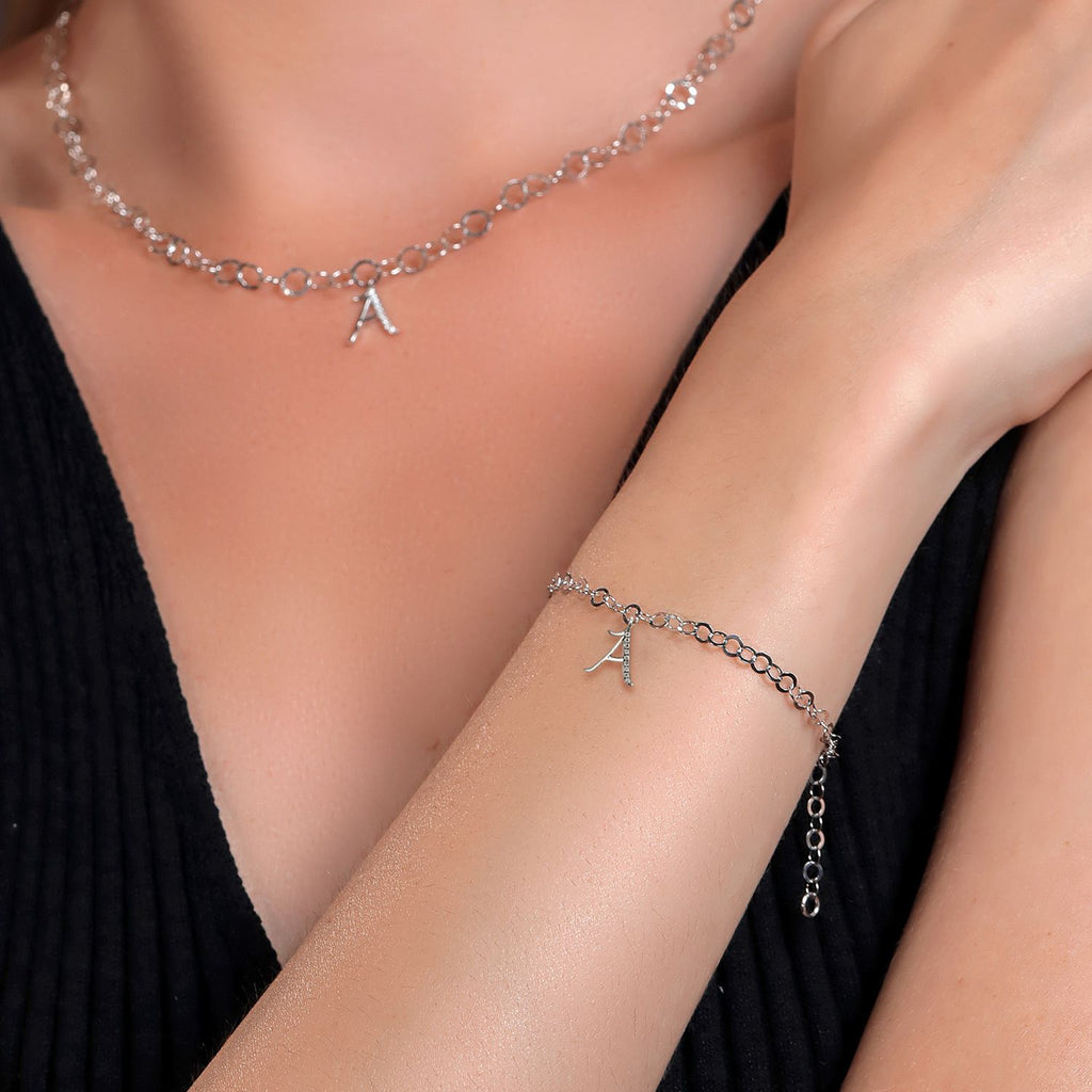 Moissanite - April_Bracelet in 925 Sterling Silver